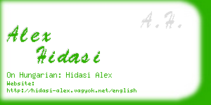 alex hidasi business card
